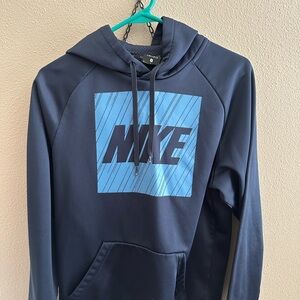 Nike Men's Dark Blue Graphic Hoodie